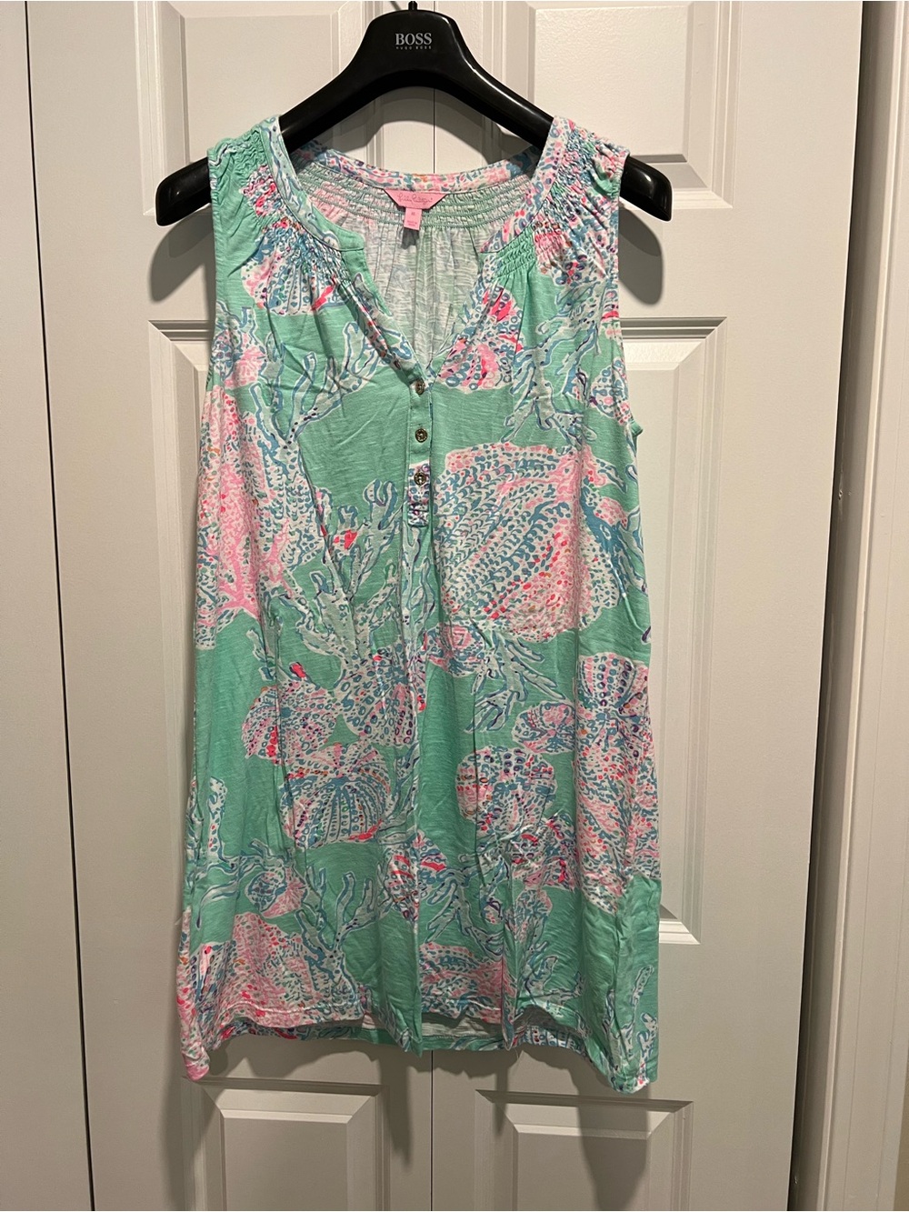 Lilly Pulitzer Sleeveless Mint & Pink Essie Dress